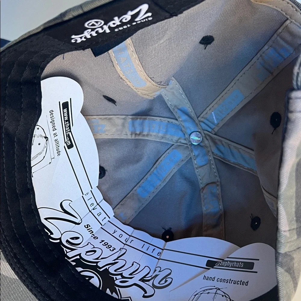 Zephyr Camouflage Hat with Gold Accents